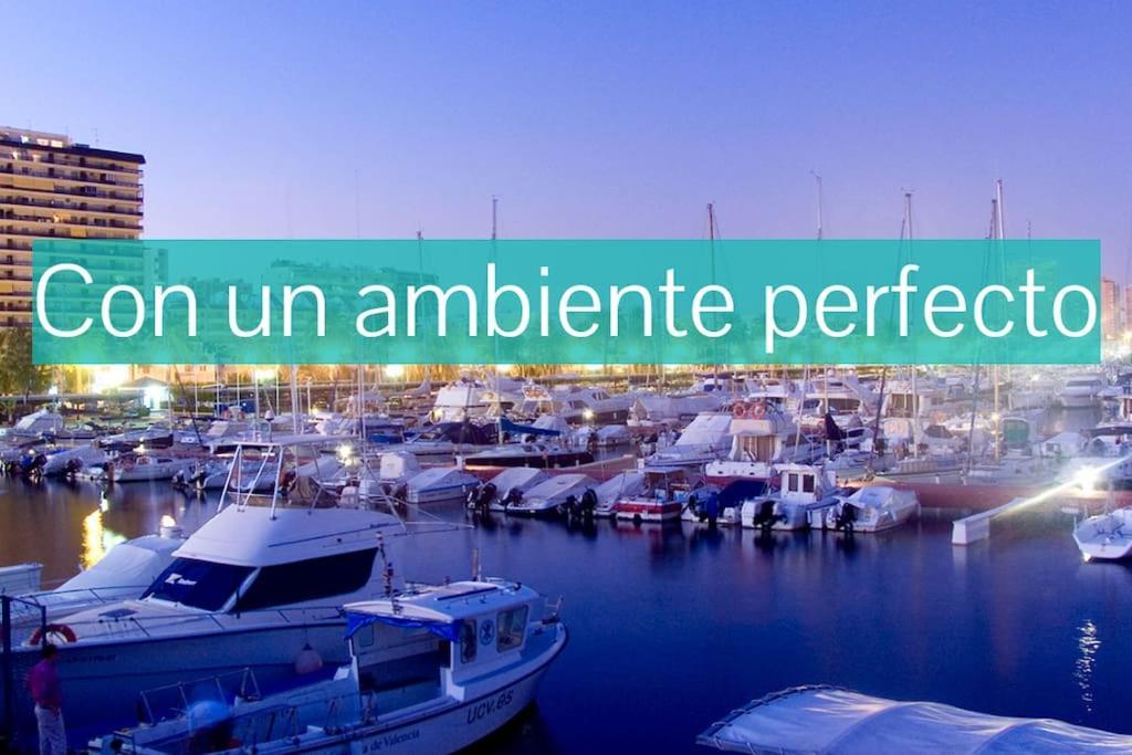Coqueto Apartamento De Playa Con Piscina Y Terraza Valencia Bagian luar foto